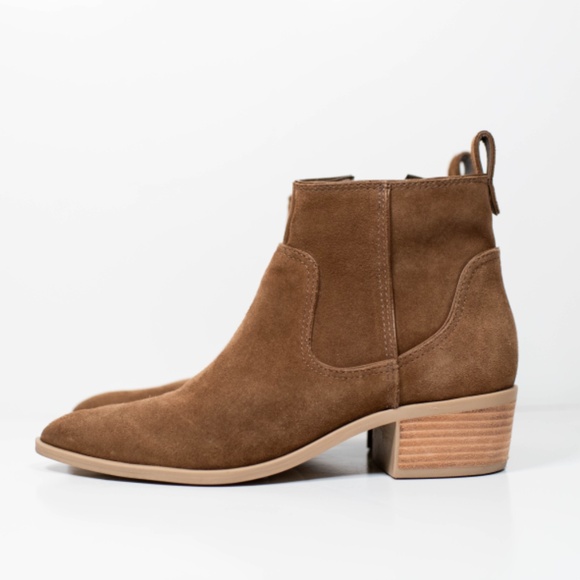 Dolce Vita Able Booties in Dark Brown Suede - Picture 3 of 6